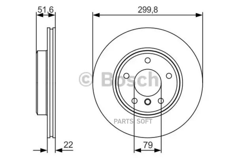 

Тормозной диск Bosch комплект 1 шт. 0986479S32