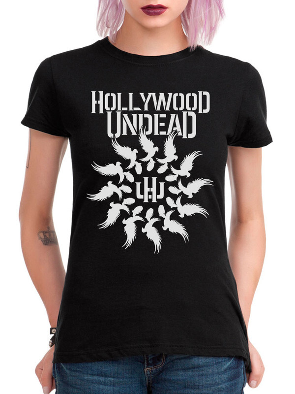 

Футболка женская Design Heroes Hollywood Undead Лого черная XS, Hollywood Undead Лого