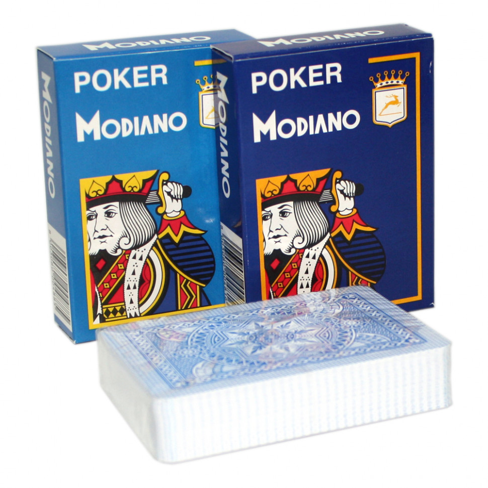 

Игральные карты Modiano "4 Jumbo" Blue, 100 % Plastic, Modiano "4 Jumbo" Blue