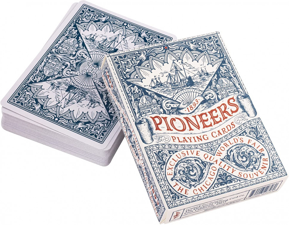 

Игральные карты Ellusionist Pioneers Vintage / Первопроходцы, синие, Ellusionist Pioneers Vintage / Первопроходцы, синие