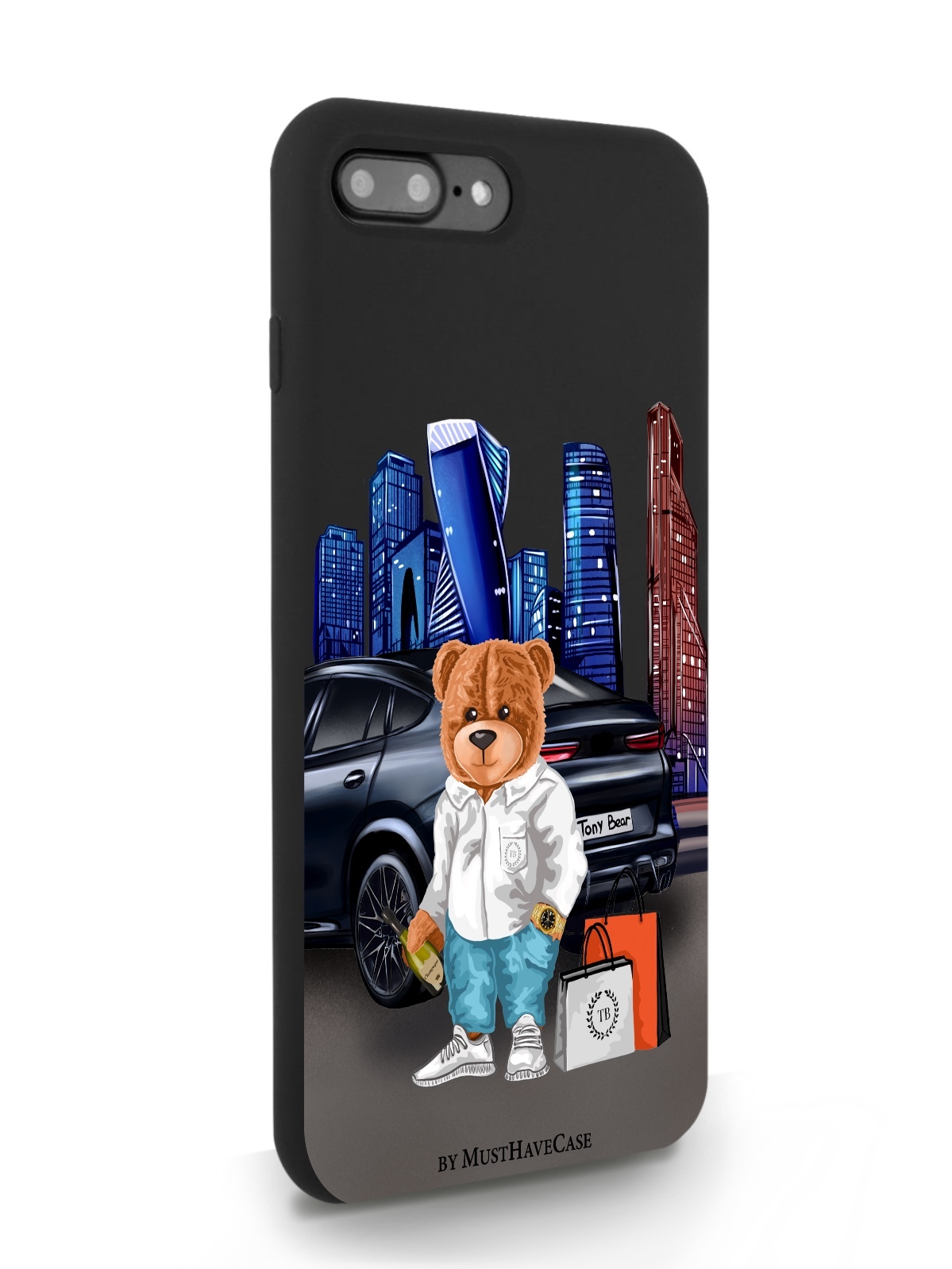 

Черный MustHaveCase для iPhone 7/8 Plus Тони Москва Сити черный, iPhone 7/8 Plus Тони Москва Сити