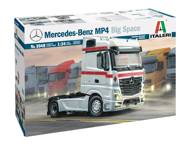 фото Сборная модель italeri 1/24 седельный тягач mercedes-benz mp 4 big space 3948