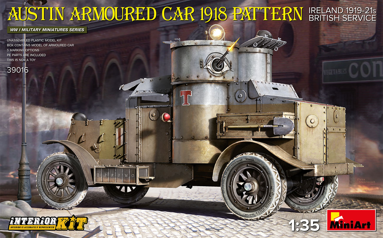 

Сборная модель MiniArt 1/35 Бронеавтомобиль AUSTIN обр. 1918 г. Ирландия 1919-21 гг. 39016