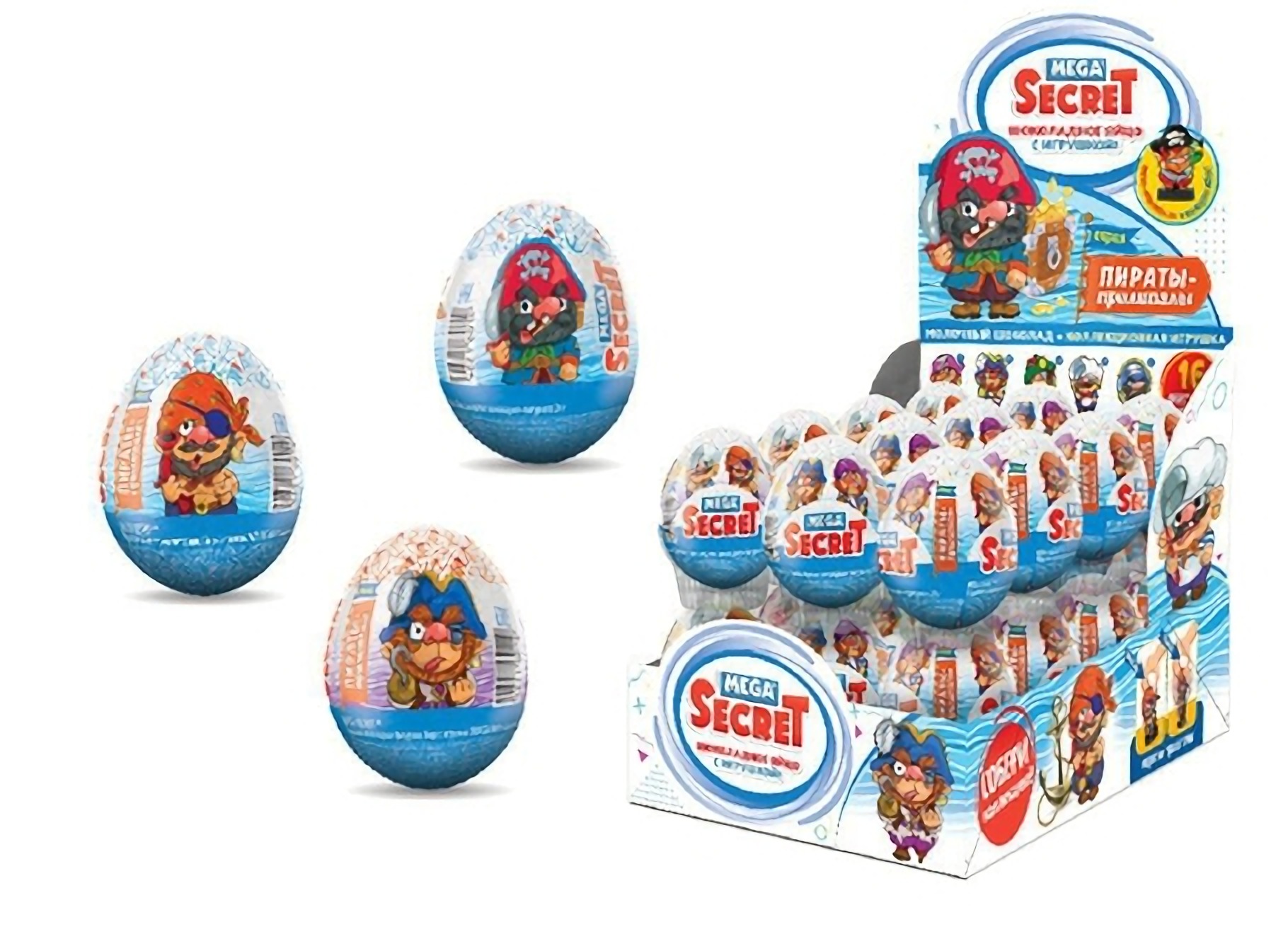 

Яйцо Mega Secret Пираты шоколадное 20 г x 24 шт