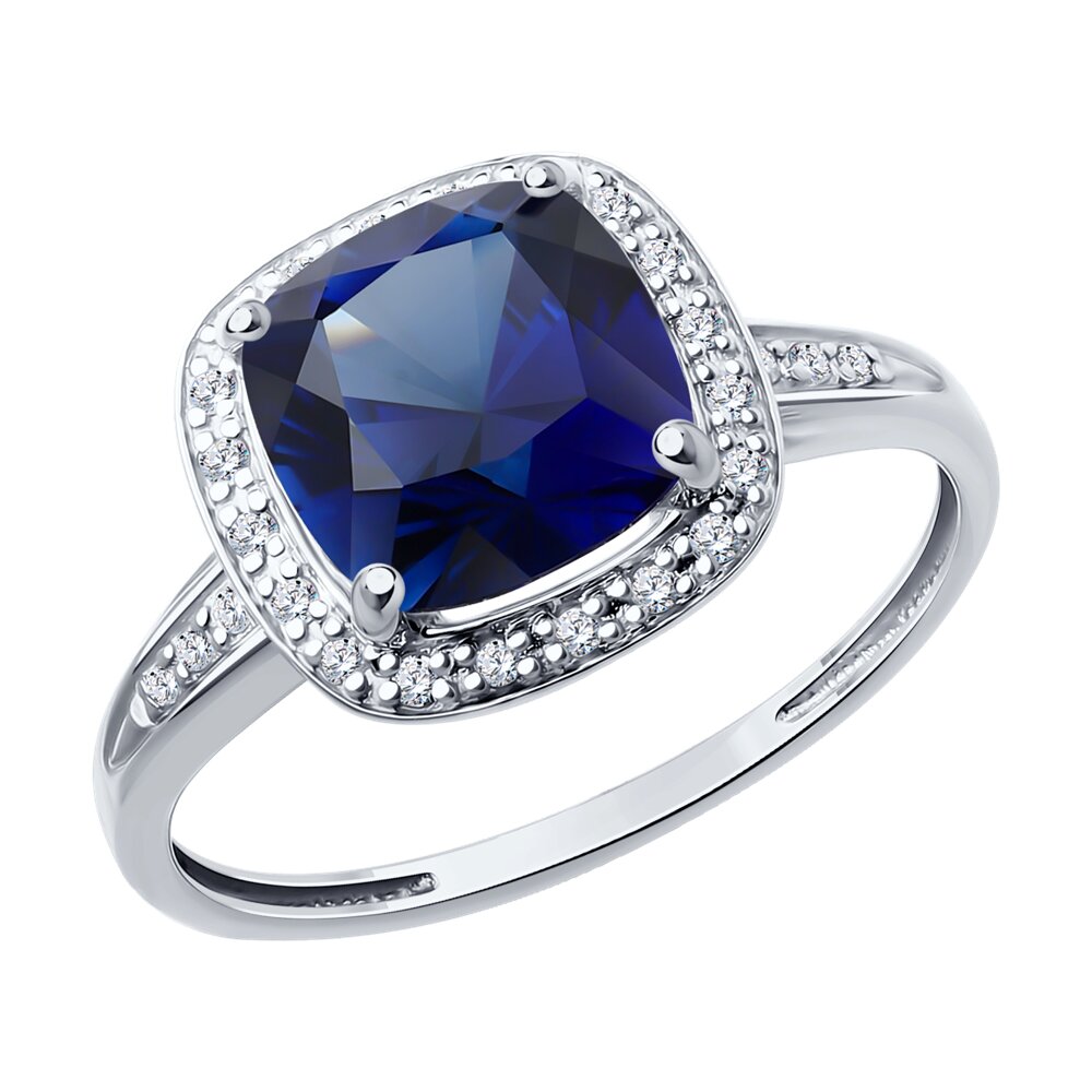 

Кольцо из золота с бриллиантом и корундом искусственным р.  SOKOLOV Diamonds 71-00267-3, 71-00267-3