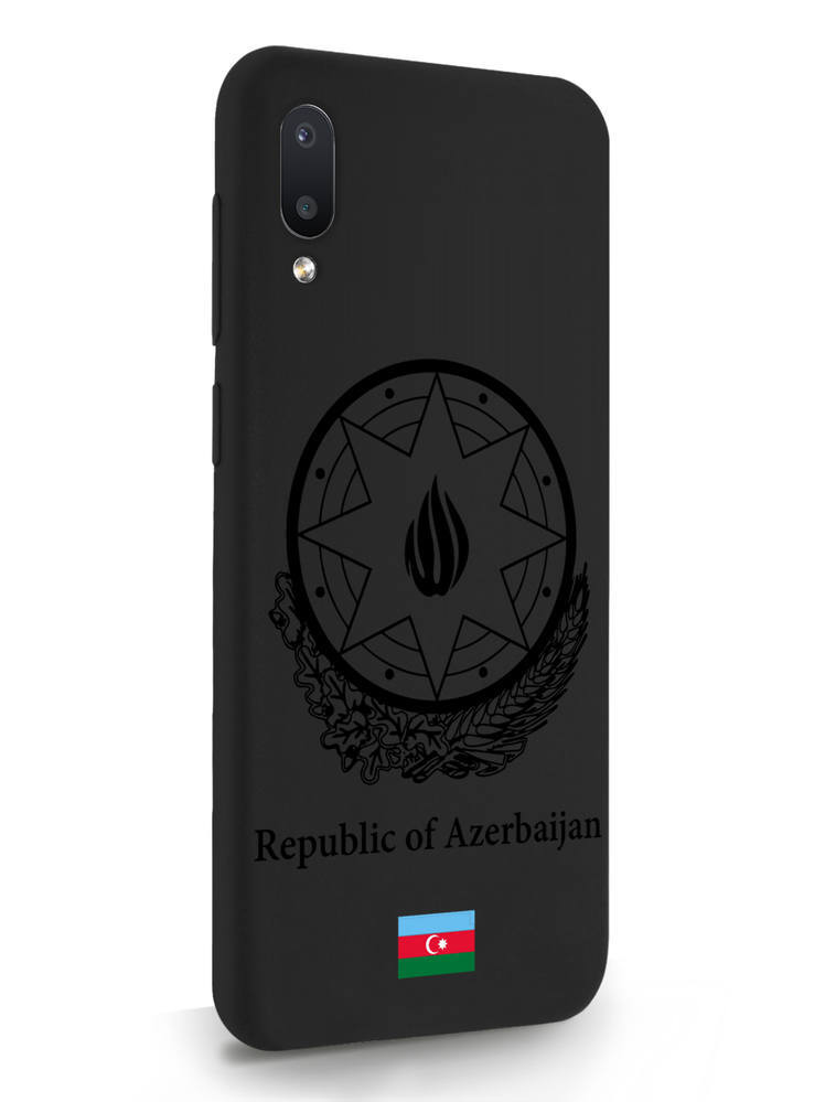 фото Чехол signumcase для samsung galaxy a02 черный лаковый герб азербайджана черный