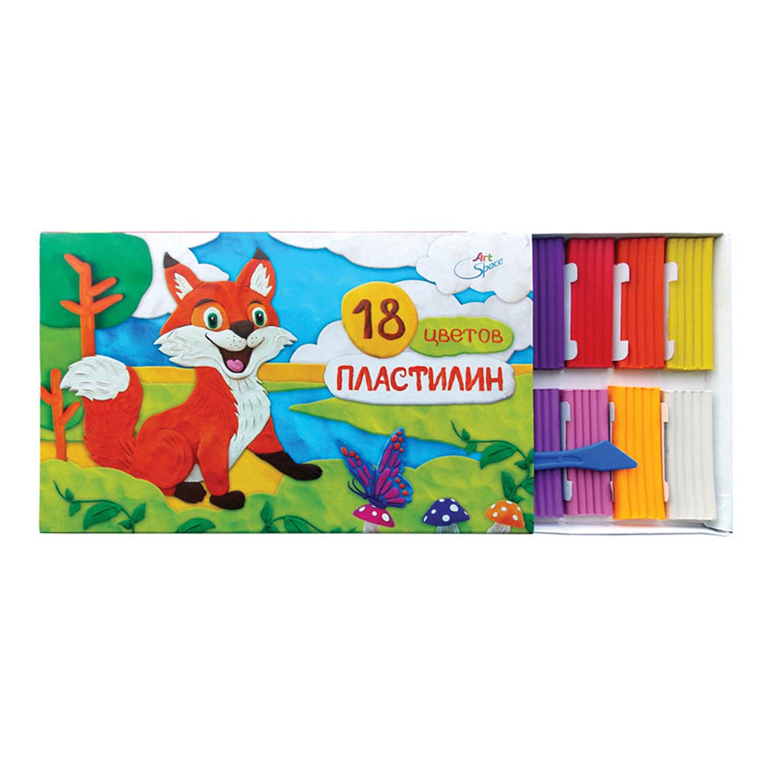 

Пластилин ArtSpace с инструментами 18 цветов