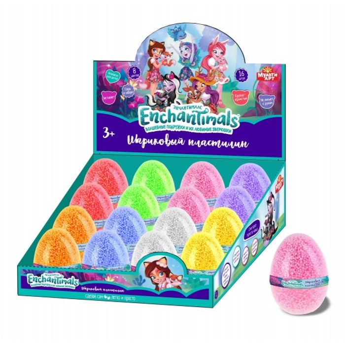 

Пластилин Мульти Арт Enchantimals шариковый незасыхающий 16 г в ассортименте
