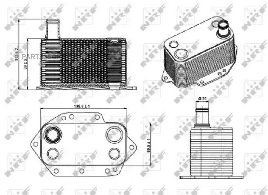 

Радиатор масляный NRF 31281