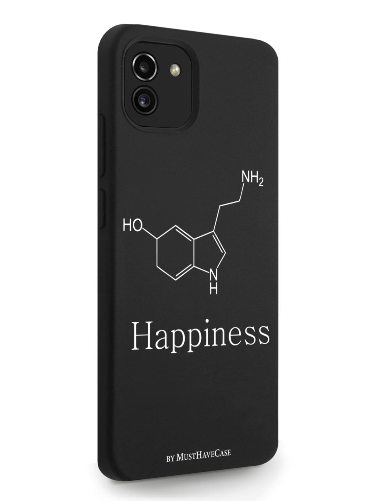 фото Чехол musthavecase для samsung galaxy a03 молекула счастья черный