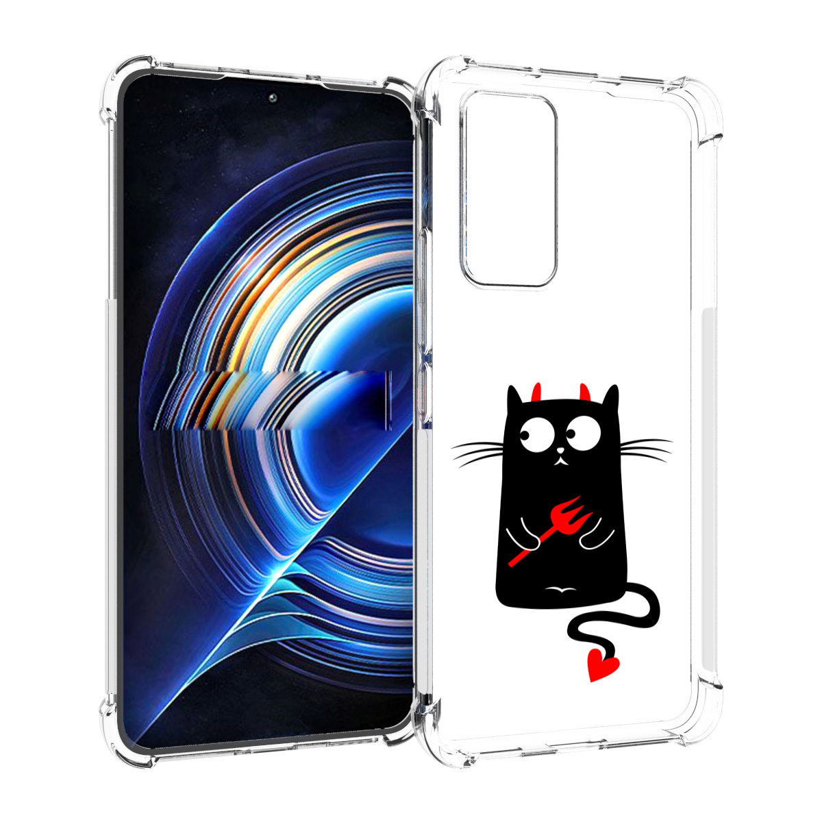 

Чехол MyPads Кот демон для Tecno Camon 19 Neo, Прозрачный, Tocco