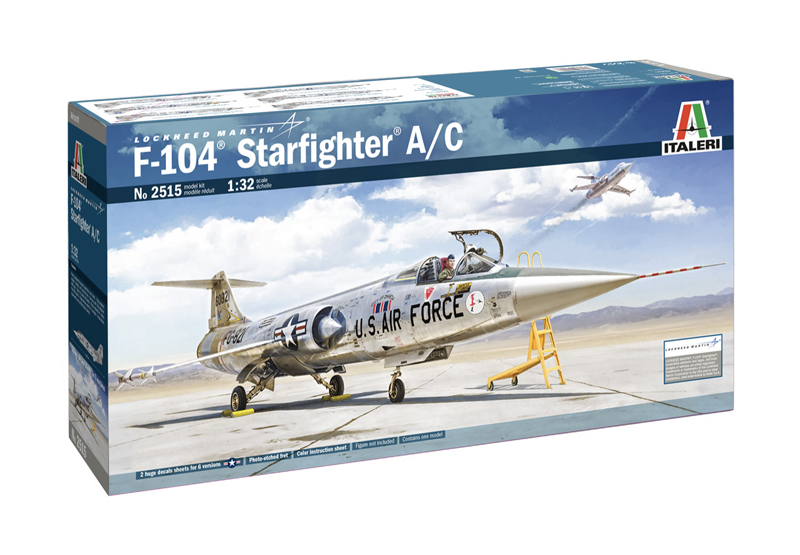 фото Сборная модель italeri 1/32 самолет f-104 starfighter a/c 2515