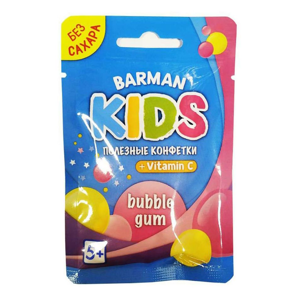 Жевательные конфеты Barman Kids со вкусом бабл гам 16 г