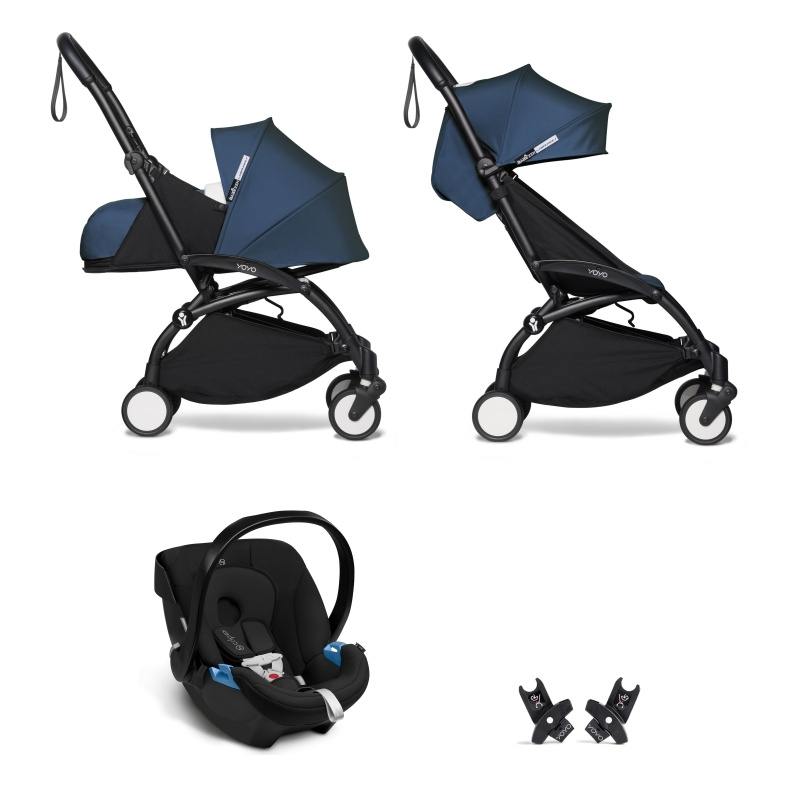 Коляска BABYZEN 3 в 1 с люлькой Newborn Pack и автокреслом Air France Черная рама