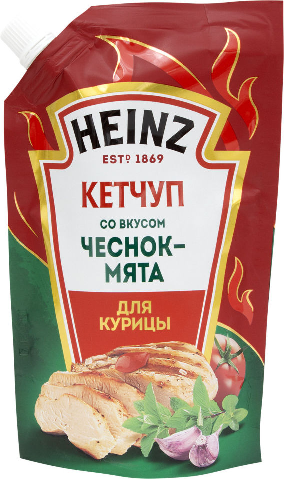 фото Кетчуп heinz чеснок-мята для курицы 320г