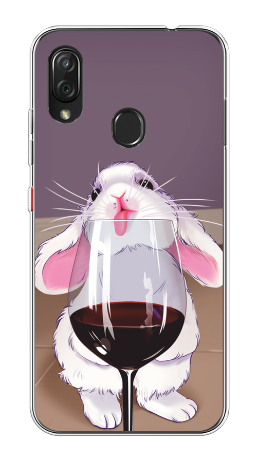 

Чехол на ZTE Blade V10 Vita "Кролик с бокалом", Белый;розовый;красный, 132650-1
