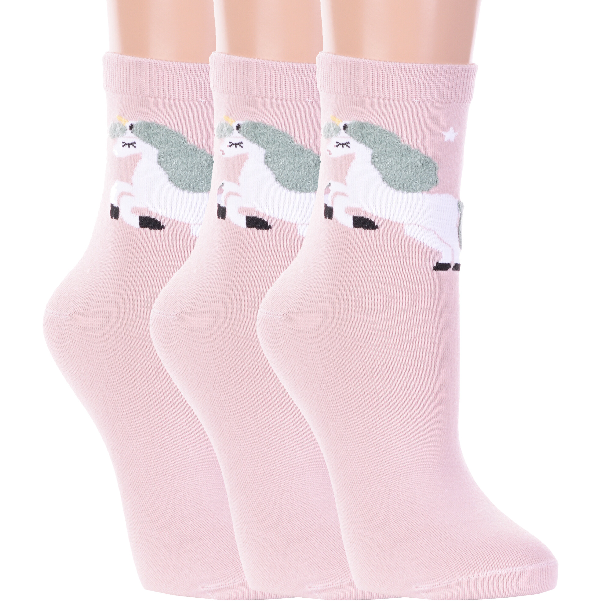 Комплект носков женских Hobby Line 3-Нж3Д87-6-1 розовых 36-40, 3 пары