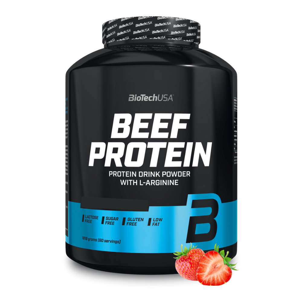 Протеин BioTechUSA Beef Protein, 1816 г, клубника