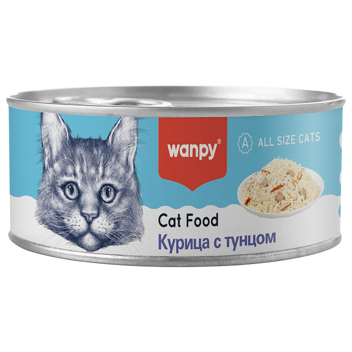 Консервы для кошек Wanpy Cat Курица с тунцом, 95 г