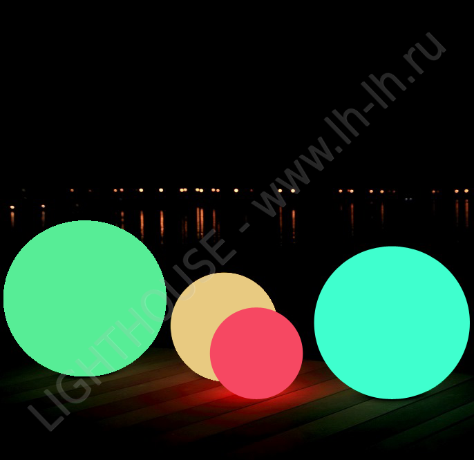 

Садовый светильник LightHouse Moonlight плавающий шар 80 см RGB Accum 947657603, Moonlight