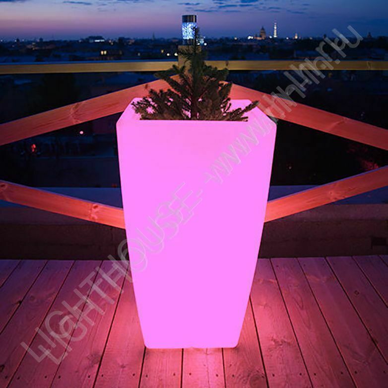 фото Светящаяся led ваза-кашпо flox 220v rgb lighthouse