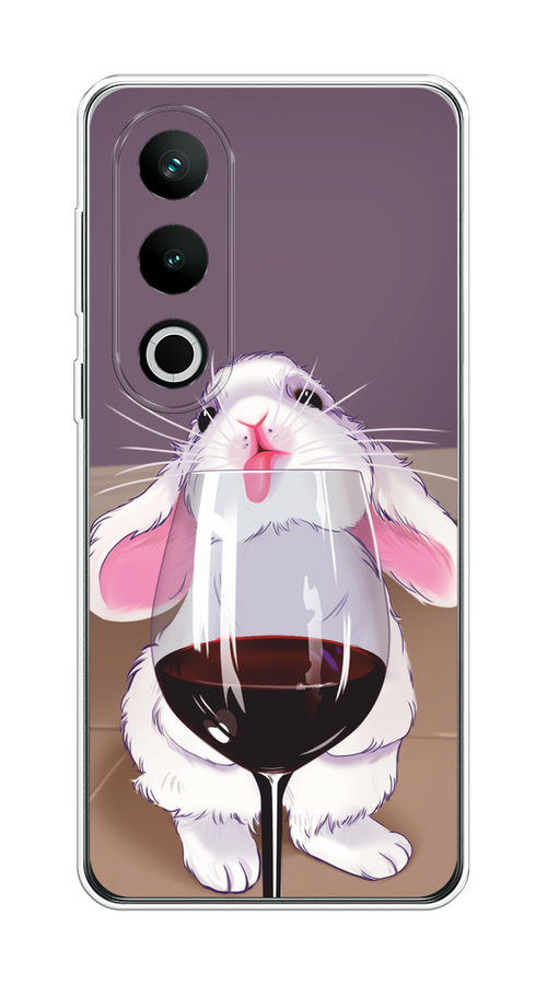

Чехол на Oneplus Nord CE4 "Кролик с бокалом", Белый;розовый;красный, 154750-1
