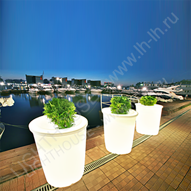 

Светящееся LED кашпо-ваза Рим 220V White, Рим
