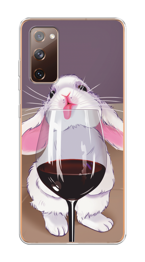 

Чехол на Samsung Galaxy S20 FE "Кролик с бокалом", Белый;розовый;красный, 2101350-1