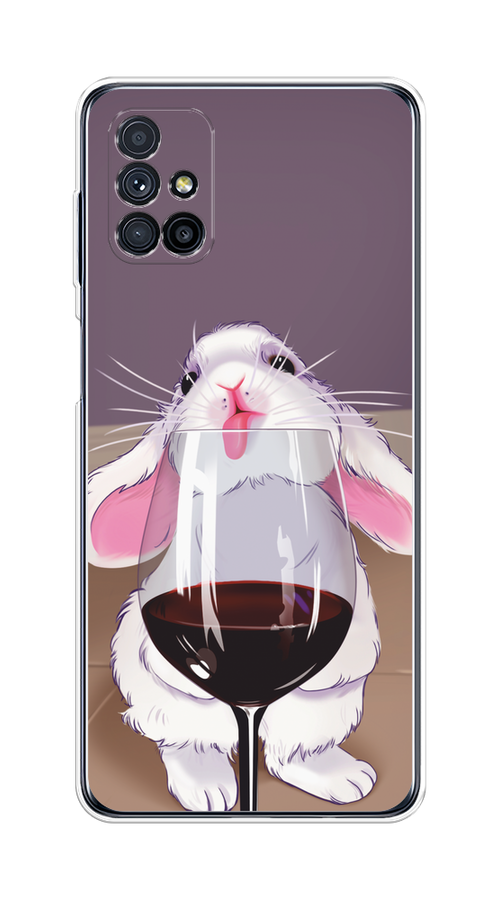 

Чехол на Samsung Galaxy M31s "Кролик с бокалом", Белый;розовый;красный, 2101450-1