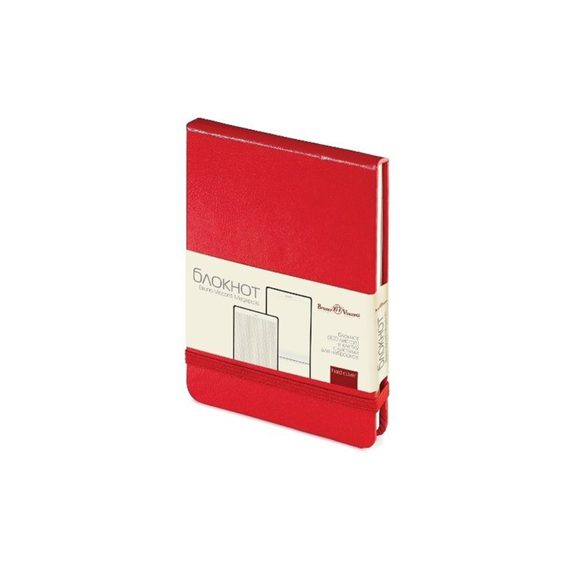 

Блокнот с резин. А6 100л. клетка Megapolis, красный 3-104/04, bl-379