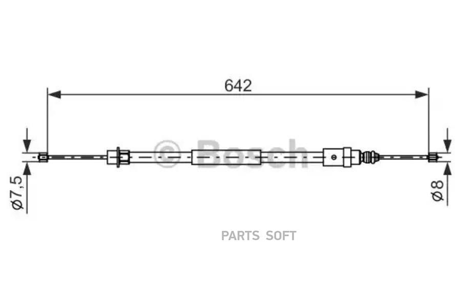 

BOSCH Трос ручника BOSCH 1987477573