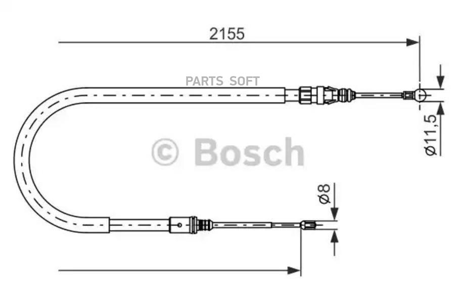 

BOSCH Трос ручника BOSCH 1987477994