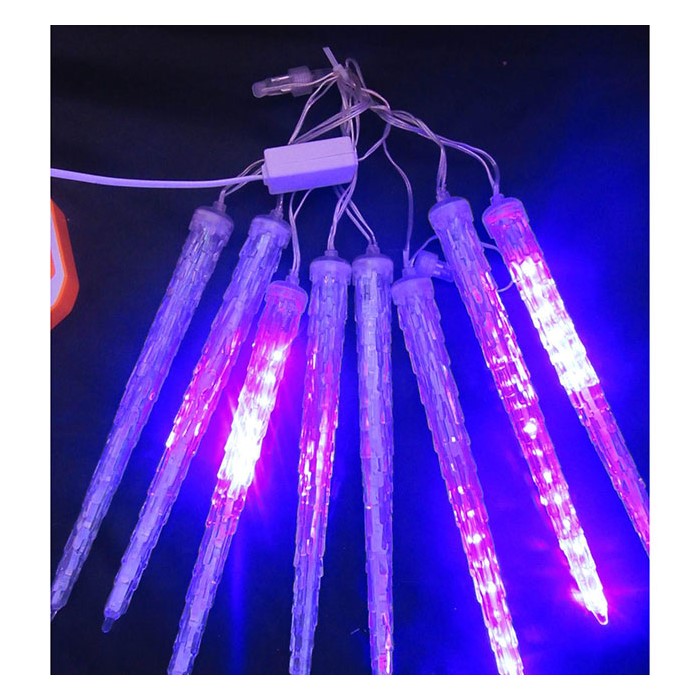 Shantou Сосульки, L 42 см, светодиодная, 8 ламп, 8 режимов, свет синий