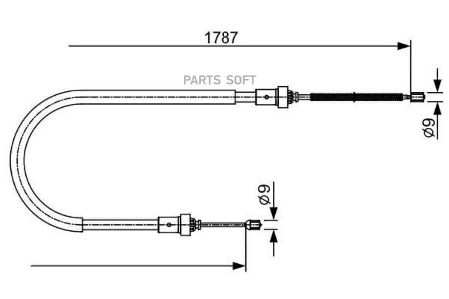 BOSCH Трос ручника BOSCH 1987482410