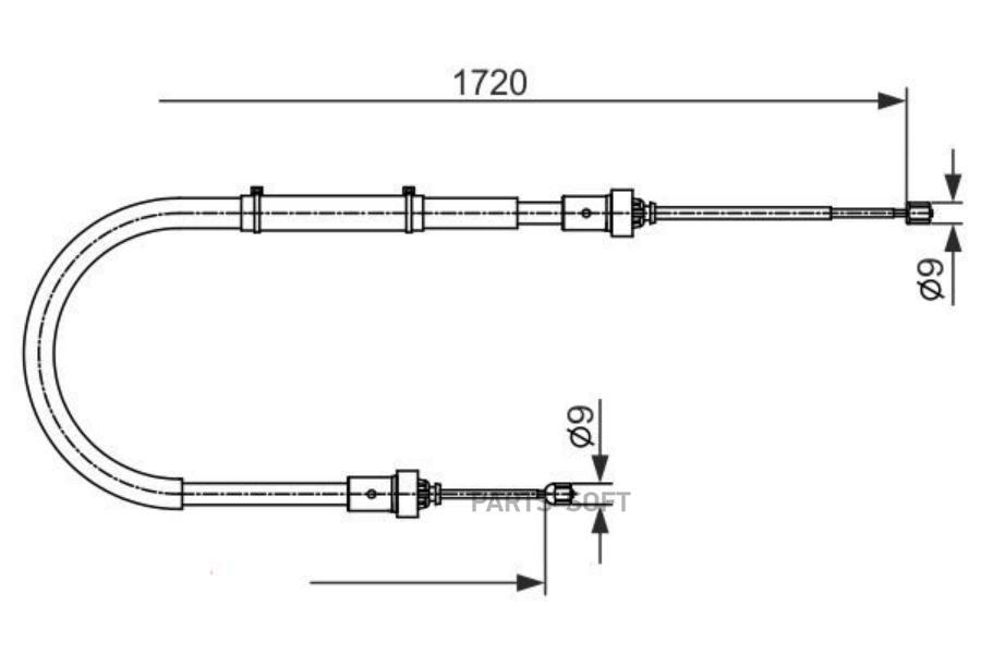 

BOSCH Трос ручника BOSCH 1987482411