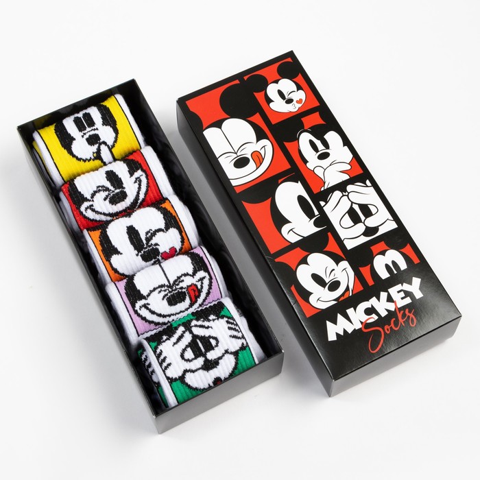 

Набор носков Mickey Mouse, Микки Маус, 5 пар, 22-24 см, Микки Маус