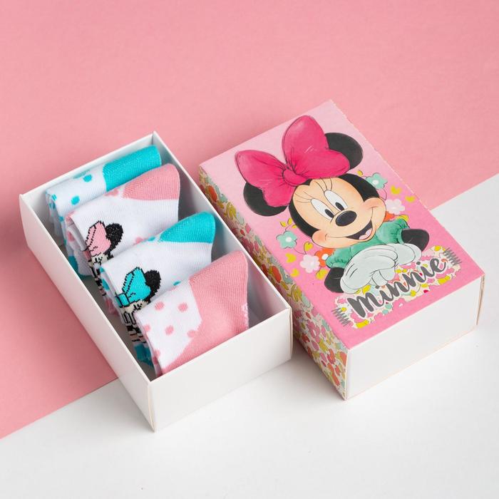 

Набор носков Minnie, Минни Маус, 4 пары, 6-8 см, Минни Маус