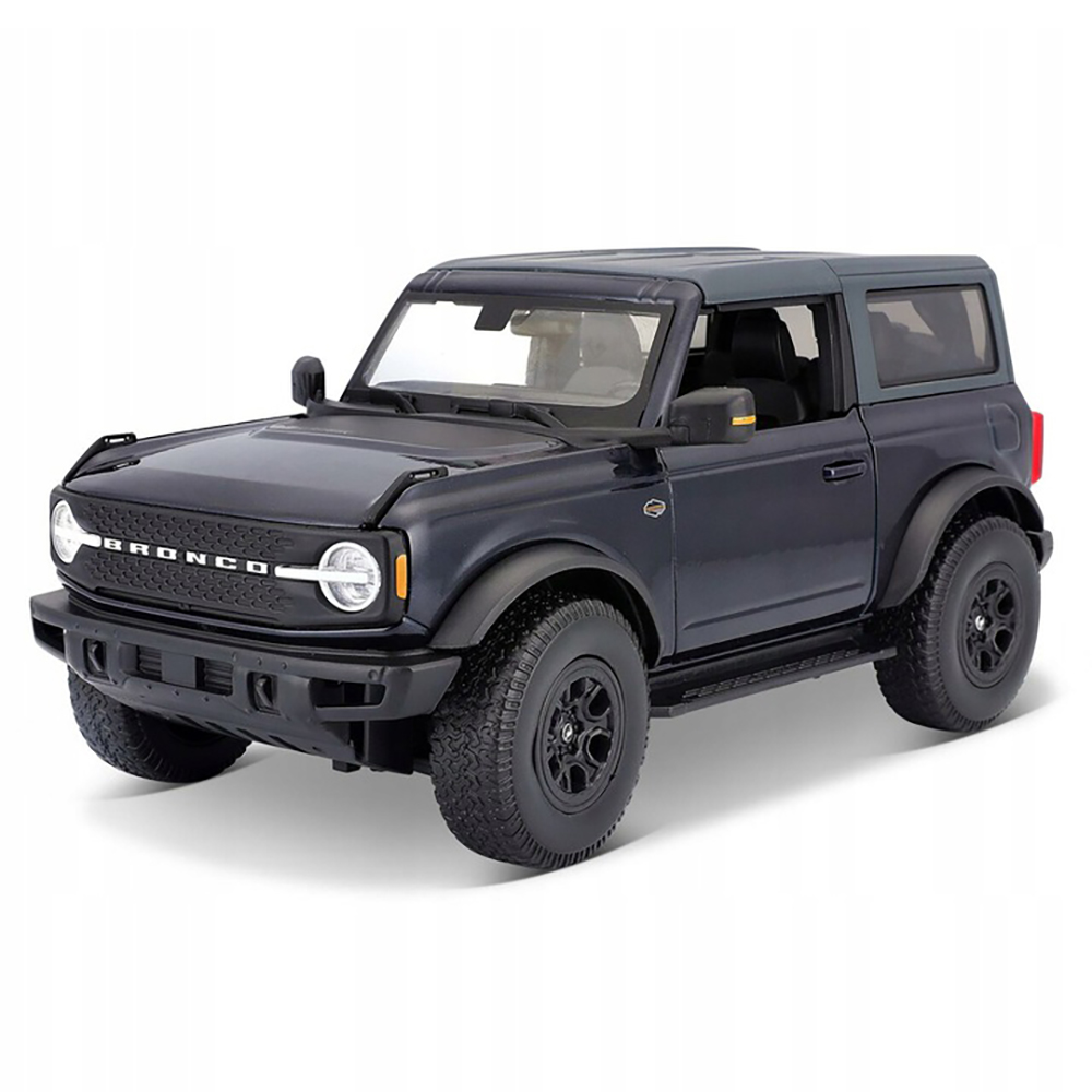 Машинка Maisto металлическая 1:18 2021 Ford Bronco Wildtrak '21, темно-синяя 31456 машинка maisto металлическая 1 18 ford bronco badlands 21 желтая 31457 1