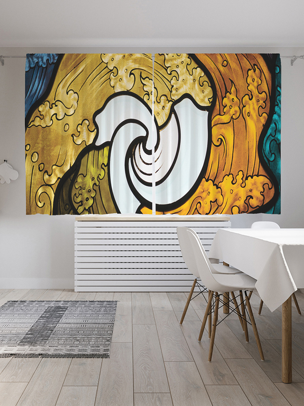 

Шторы JoyArty с фотопечатью "Волновой вихрь" из сатена, 290х180 см, Волновой вихрь