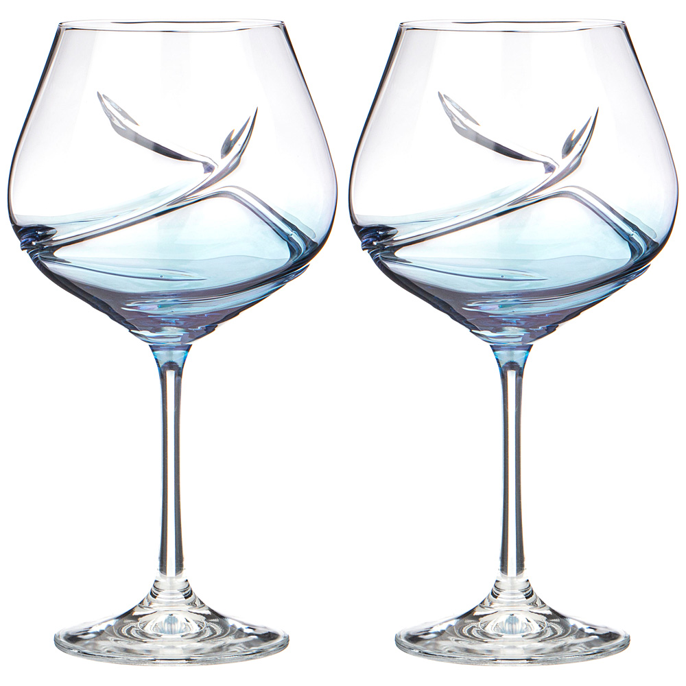 Набор из 2-х бокалов для вина turbulence colors Bohemia Crystal 674-898, 570 мл