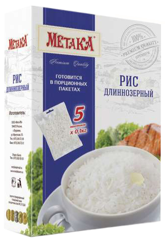 

Рис Метака длиннозерный 5 x 100 г