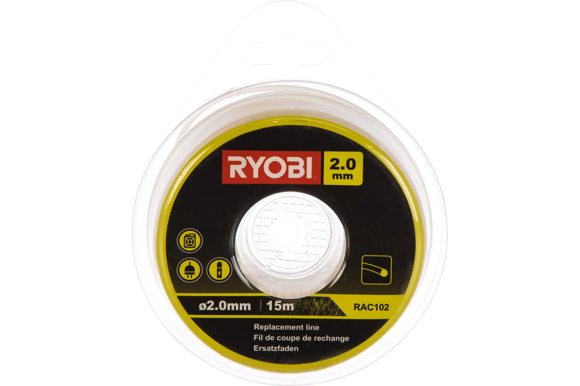 

Леска для триммера прямая круг 2 мм Ryobi Rac102 5132002639 15737545 15 м, Белый, RAC102 5132002639