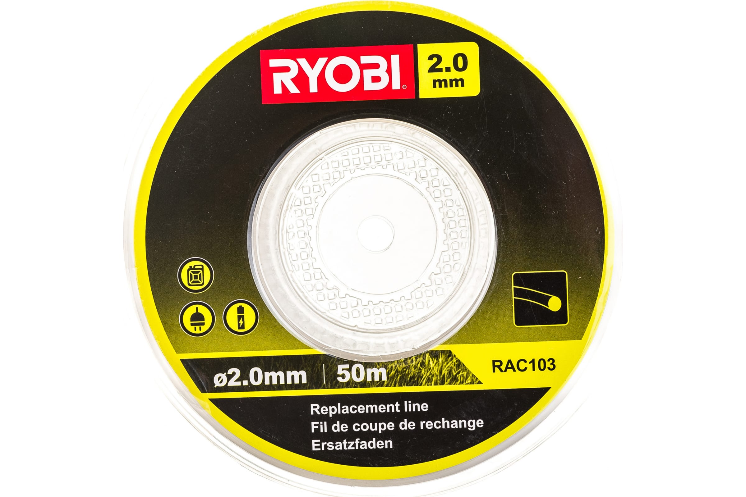 Ryobi Леска 2,0 мм 50 м круглая, белая RAC103 5132002640