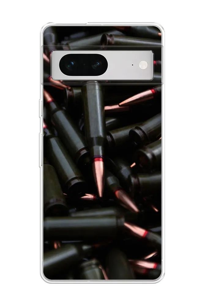 

Чехол Awog на Google Pixel 7 "Пули черные", Разноцветный