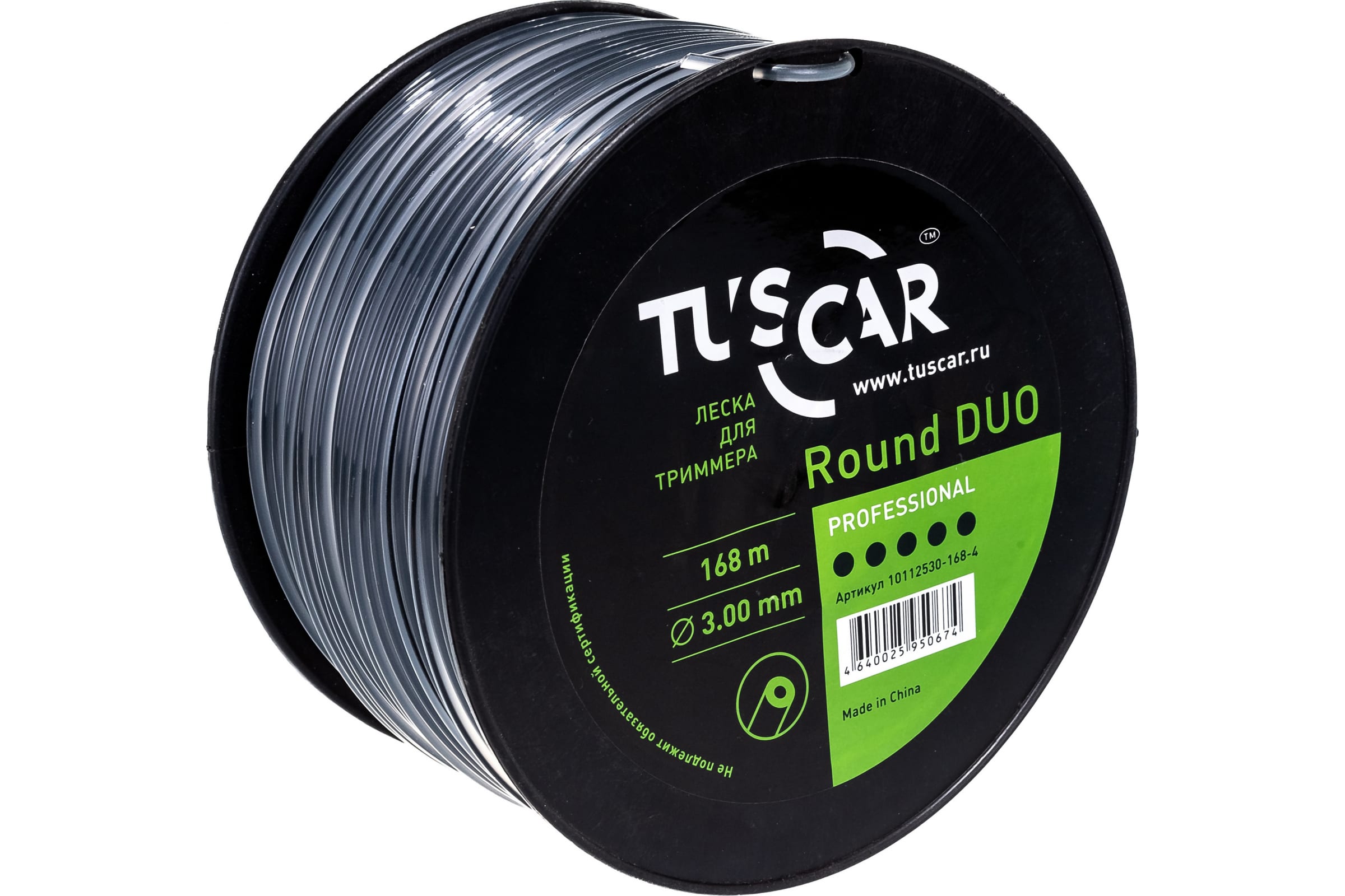 TUSCAR Леска для триммера Round DUO, Professional, 3.0mmx168m 10112530-168-4