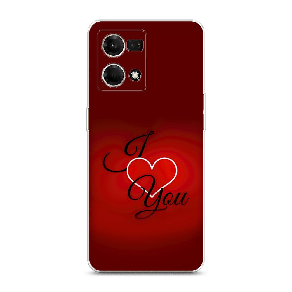 

Чехол Awog на Oppo Reno 7 4G/8 4G "I love you 3", Разноцветный