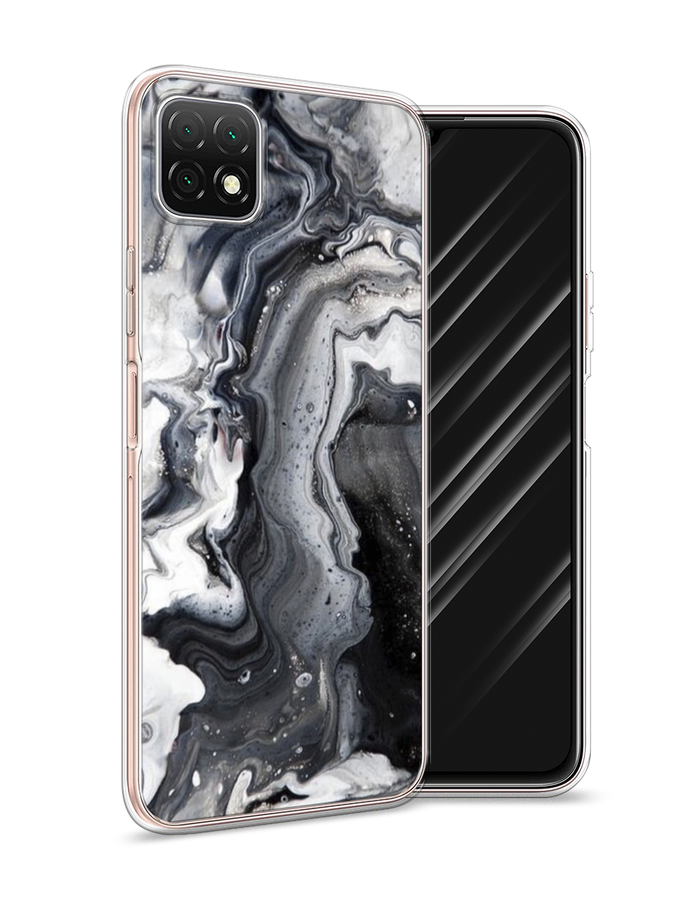 

Чехол Awog на Wiko T3 "Бело-черные сложные полосы", Разноцветный
