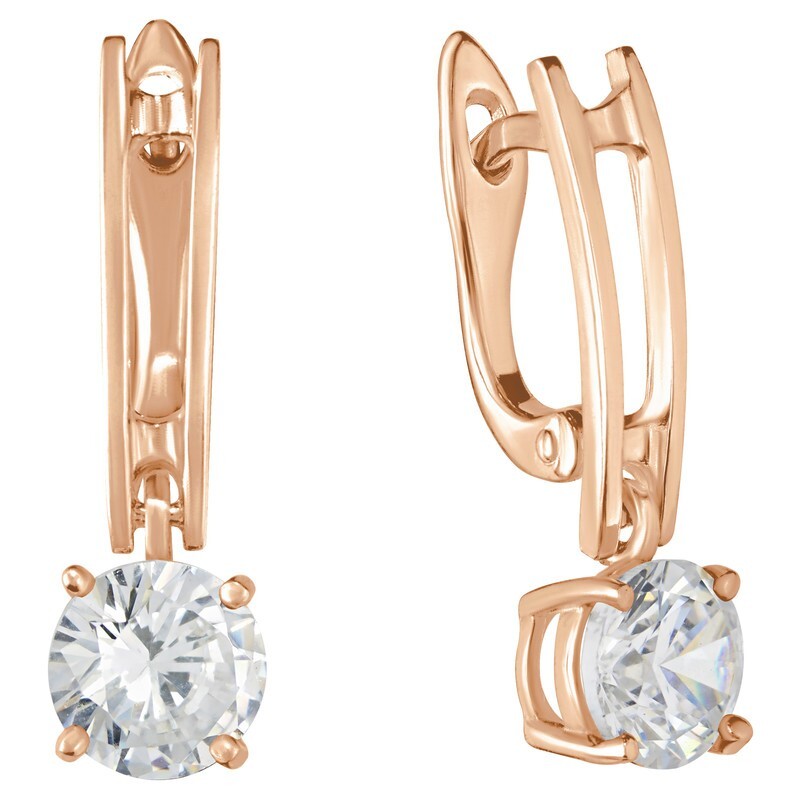 

Серьги из серебра с кристаллом ювелирным LAZURIT-ONLINE 8231RG, 8231RG