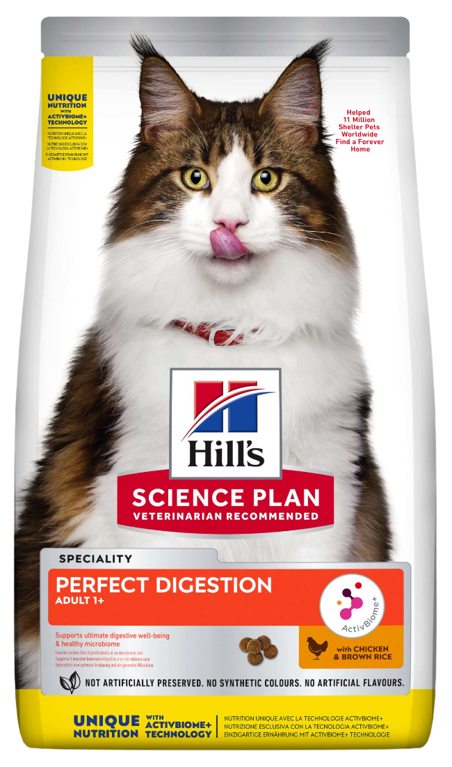 

Сухой корм для кошек Hill's Science Plan Perfect Digestion курица и коричневый рис, 1,5 кг
