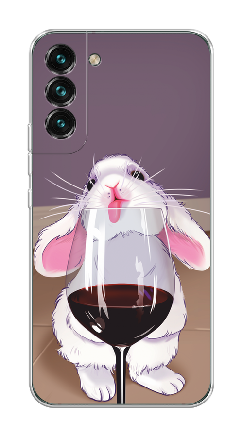 

Чехол на Samsung Galaxy S22 "Кролик с бокалом", Белый;розовый;красный, 2103850-1